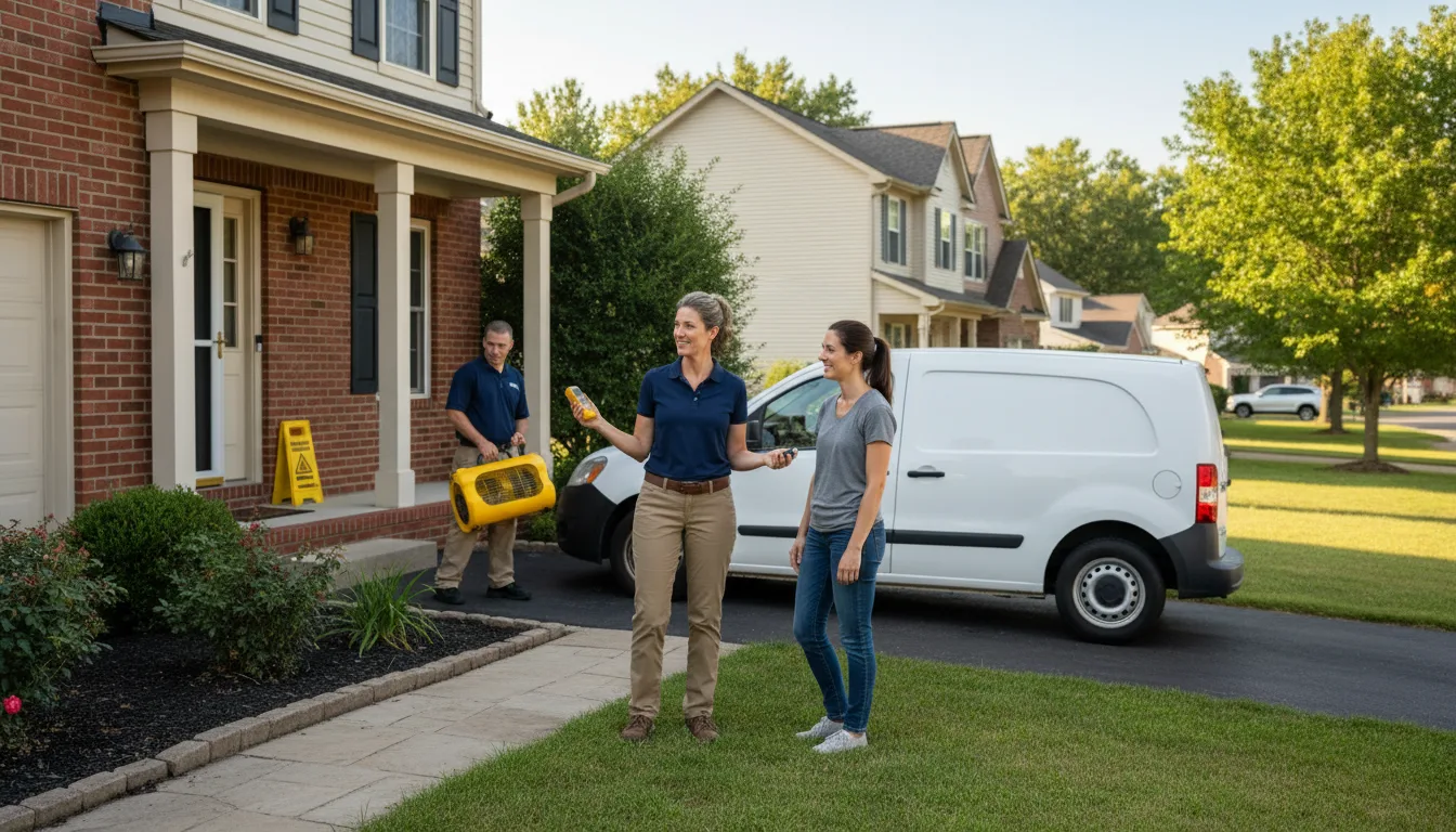 Residential water damage restoration in Miller, NE